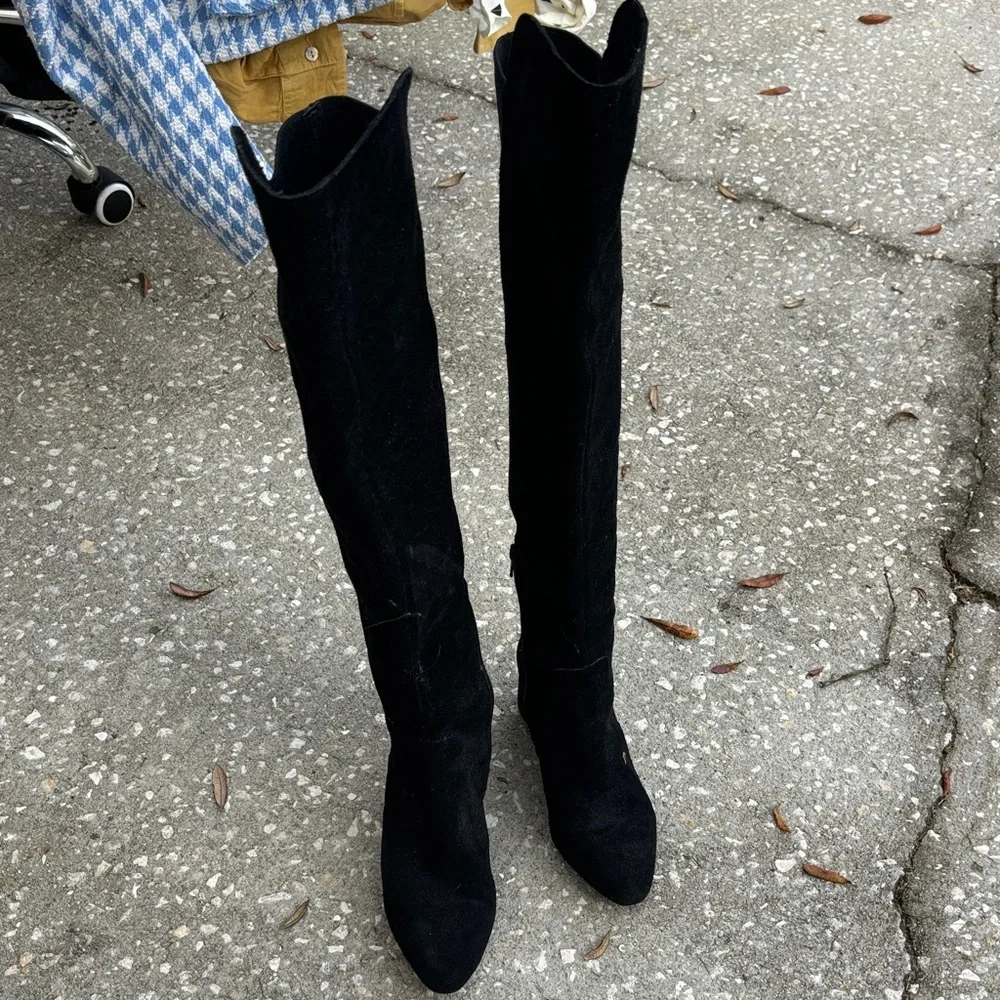 ANTONIO MELANI Black Over the Knee Boots